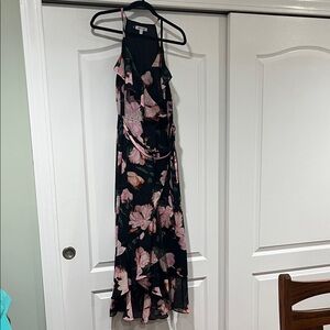 Jennifer Lopez Black and Pink Asymmetrical Dress